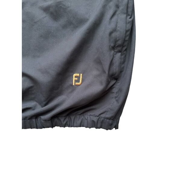 FootJoy FJ Men's Pullover Black V Neck Golf Jacket Windbreaker Size Large L - Picture 2 of 6